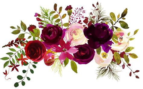 Pin By Gaddu On Shutterstock Flower Watercolor Bouquet Watercolor