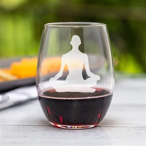 Yoga Pose Wine Glasses Yoga And Wine Yoga T Yoga Wine Etsy