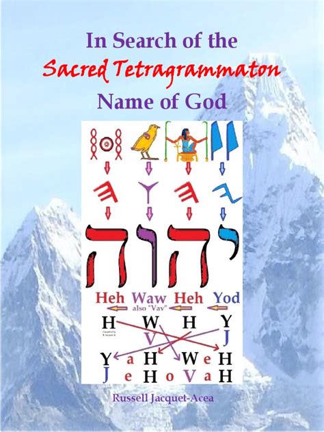 Sacred Tetragrammaton In Search Of The Name Of God Pdf