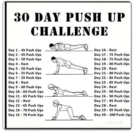 30 Day Push Up Challenge By Monique Daniels Musely