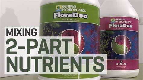 How To Mix A 2 Part Hydroponics Nutrient Solution Youtube