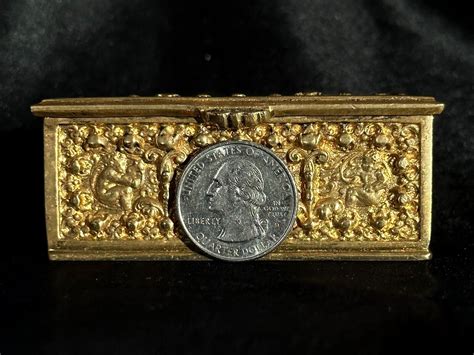 Antique 1800s Erhard And Sohne Cherub Brass Box Stamps Rolled Cigarettes Ebay
