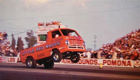 Vintage Drag Racing Wheelstander The Little Red Wagon