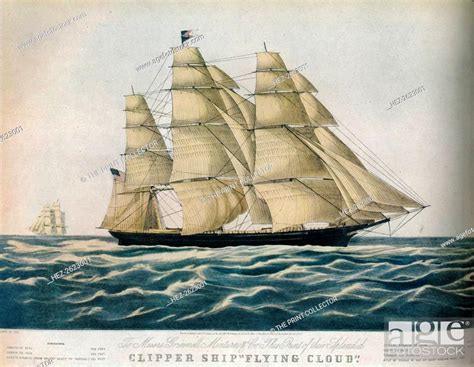 Clipper Ship Flying Cloud 1852 Designed By Donald Mckay And Built