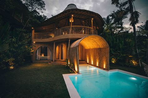 Arch Villa En Bambou Dans Un Complexe Hôtelier Eco Six Bali Airbnb