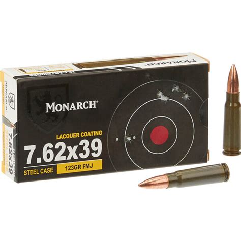 Monarch Full Metal Jacket 762 X 39 Mm 123 Grain Rifle Ammunition For