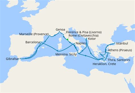 Mediterranean Collection Inaugural Cruise From Rome 3 November 2021