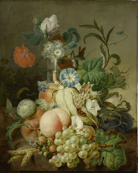 Still Life With Flowers And Fruit 1800 1808 Painting Jan Evert