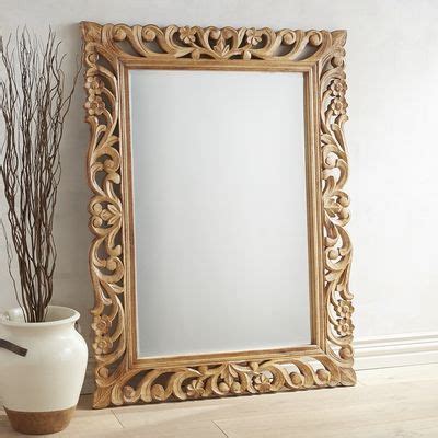 A tutorial for building a wooden mirror frame. Floral Carved Wood Frame Mirror | Pier 1 Imports … | Wood ...