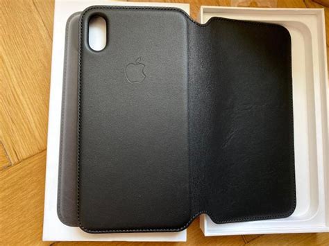 Apple Leather Folio Black Originální Kožené Pouzdro Pro Iphone Xs Max