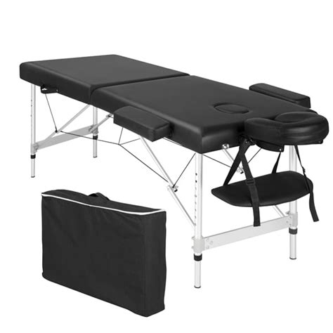 Yaheetech Adjustable Massage Bed Folding Salon Bed Massage Couch Portable Alloy Supports Spa