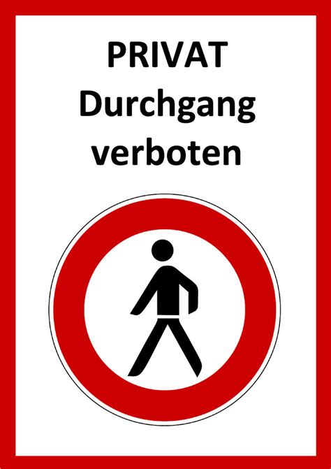 Feeding pigeons in st mark's square is illegal. Durchgang verboten Schild zum Ausdrucken (gratis) | Muster-Vorlage.ch