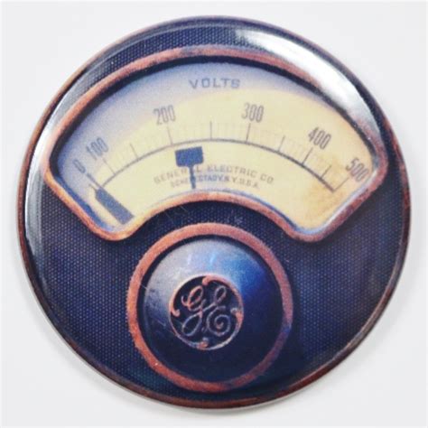 general electric ge steampunk gauge fridge magnet meter vintage style