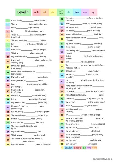 Suffixes Adjectives From Nouns W English Esl Worksheets Pdf And Doc