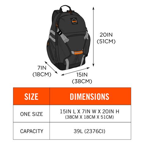 Backpack Size Chart Ubicaciondepersonascdmxgobmx