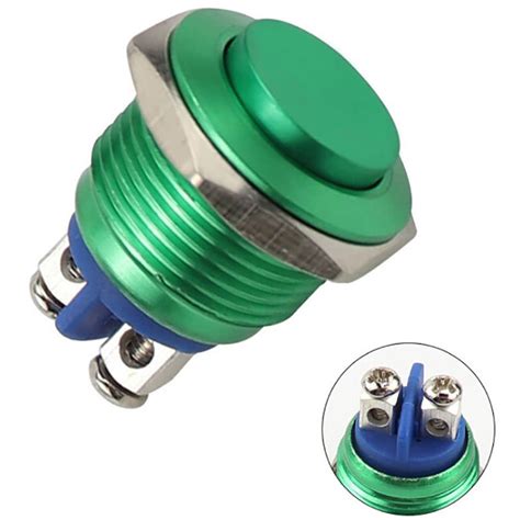 Momentary Push Button Switch 16mm Self Resetting Pointing Screw Foot