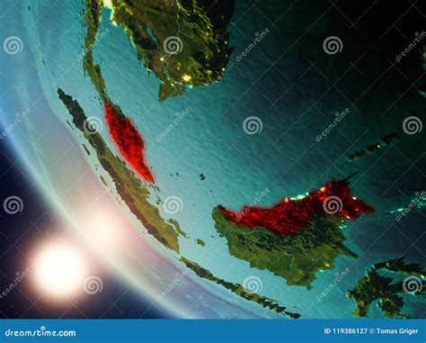 Malaysia During Sunset On Earth Stock Image Image Of Globe