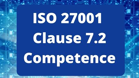 Iso 27001 Clause 72 Competence In Hindi Youtube