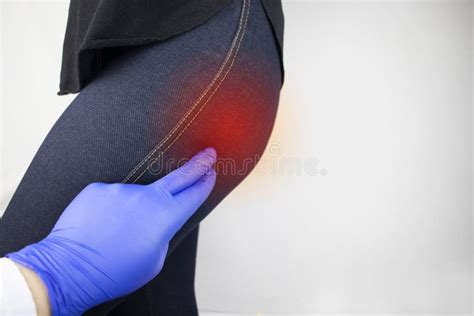 A Woman Suffers From Pain In The Outer Thigh The Concept Of Treating A