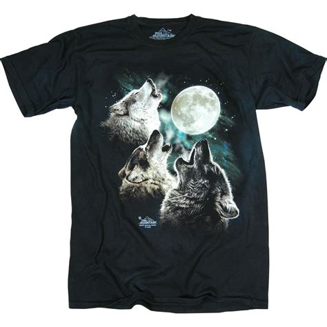 The Mountain The Mountain T Shirt Three Wolf Moon Canine Tie Dye