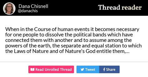thread by danachis when in the course of human events it becomes necessary for one people to