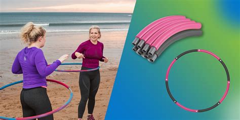Usa Hoola Hoop Folding Fitness Weighted Hula Hoops 1kg 8 Sections For