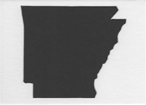 12x12 Square Arkansas State Stencil Made From 4 Ply Mat Board