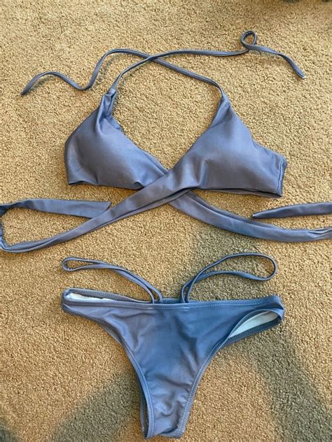 Bra And Underwear Sets String Bikinis Strappy Thong Bikini Worn