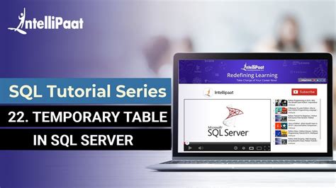 Temporary Table In SQL Server How To Create Temporary Table In SQL Intellipaat YouTube