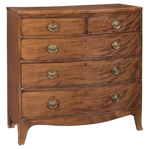 George Iii Inlaid Mahogany Bowfront Chest Of Drawers Doyle Auction House