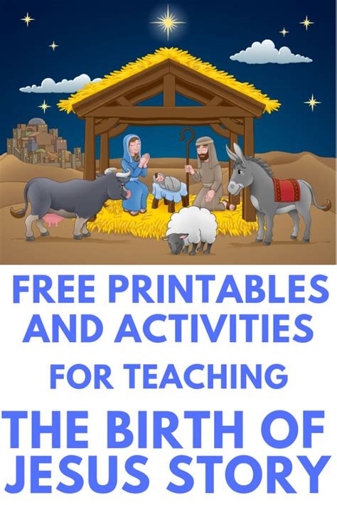 Birth Of Jesus Story For Kids Free Printables And Activities Jesus