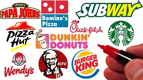 Whether or not you have visited every fast food chain available, you can probably recognize their logos from a mile away. Drawing Logos of World's Largest Fast Food Restaurant ...