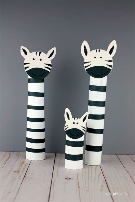 Paper Roll Zebra Craft For Kids - Recycled ZOO Animal Craft