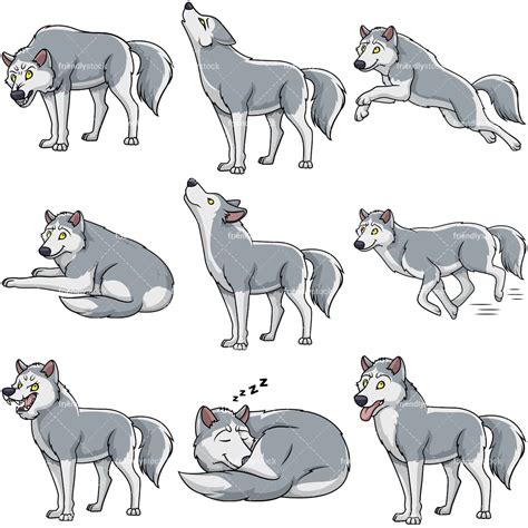 Wild Wolf Clipart Collection Friendlystock