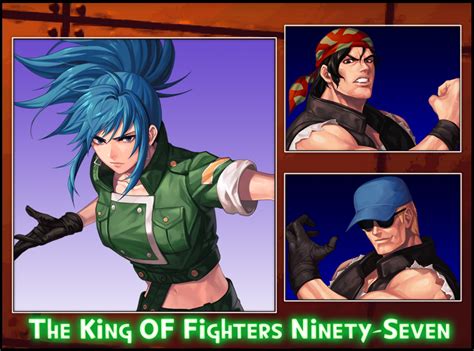 leona heidern ralf jones and clark still the king of fighters and 1 more drawn by evilgun