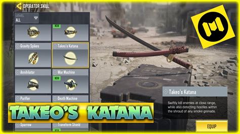 Katana Takeo En Call Of Duty Mobile Nueva Actitud De Operador Youtube