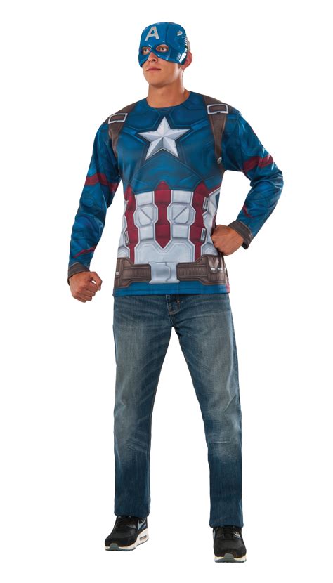 Adult Captain America Retro Civil War Costume 3299