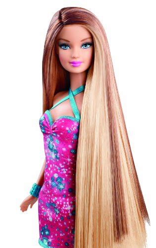 Barbie Hairtastic Pink Dress Long Brunette Hair Doll New 746775051488