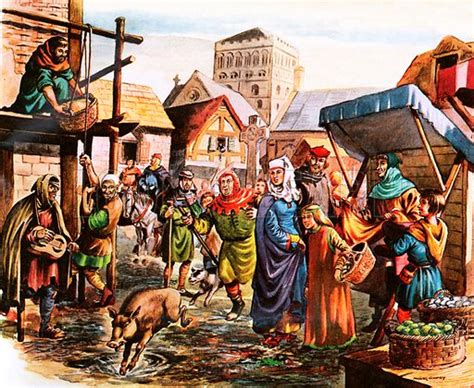 A Town In The Middle Ages Look And Learn History Picture Library