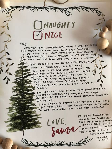 Handwritten Letters From Santa Claus Etsy