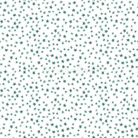 Starry Sky Seamless Pattern With Simple Stars On White Background