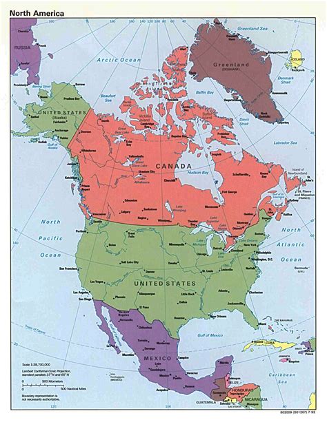 Mapa Grande Política Detallado De América Del Norte Con Las Capitales Y