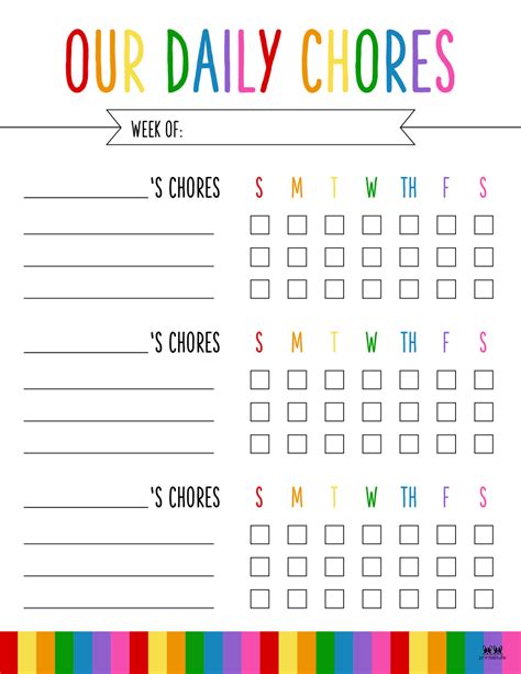 Printable Calendar Chore Chart Kore Shaine
