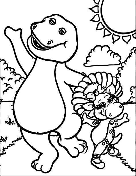 Baby Bop Coloring Pages Coloring Easy For Kids