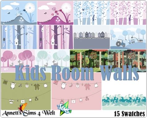 Kids Room Walls At Annetts Sims 4 Welt Sims 4 Updates