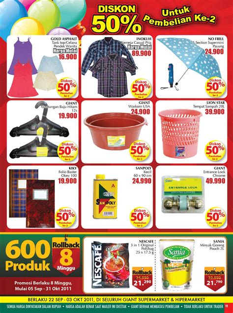 Brosur promo botol minuman toples & tempat makanan murah bulan ini. Katalog Harga Giant Supermarket Bulan September 2011 ...