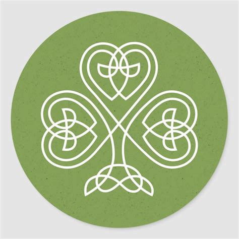 Celtic Knot Shamrock Wedding Classic Round Sticker Zazzle Celtic