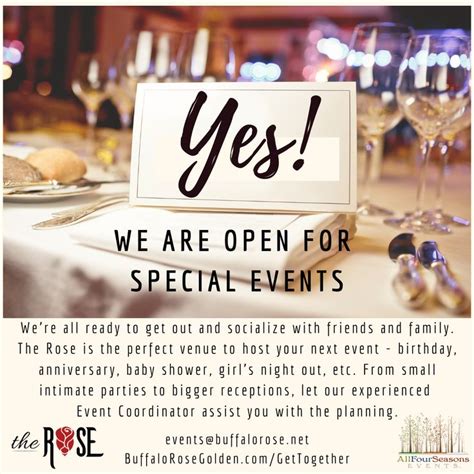Yes We Are Open For Special Events Event Coordinator Event Special