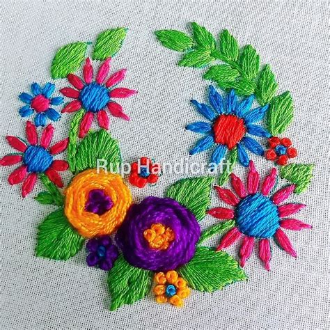 Flower Bouquet Design Stitching Class By Rup Handicraft Embroidery