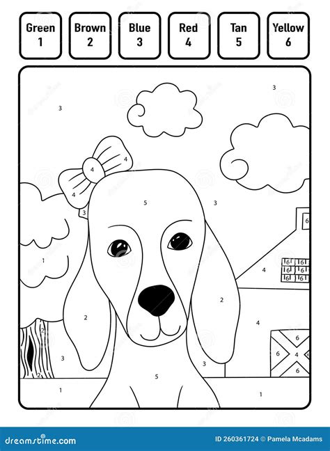 Dog Color By Number Free Printable Coloring Pages Images And Photos